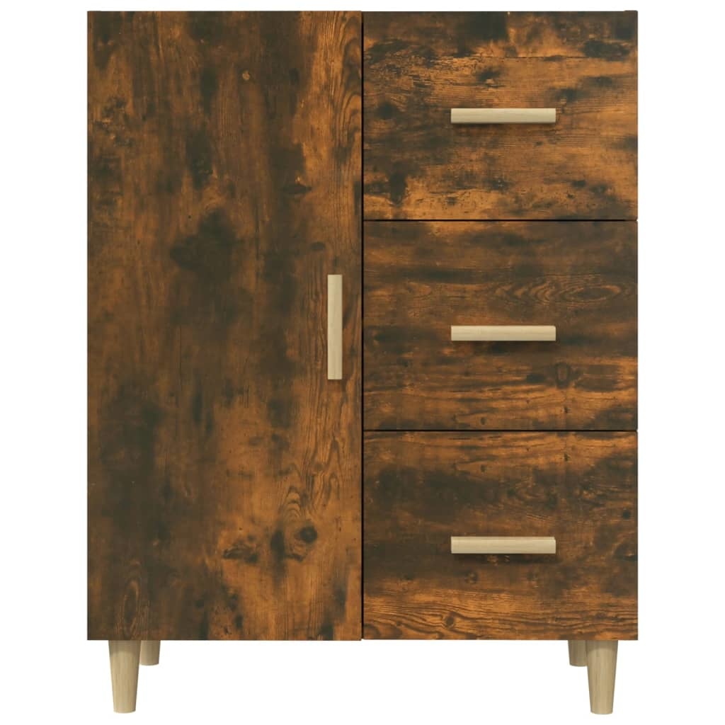 VidaXL Dressoir 69,5x34x90 cm bewerkt hout gerookt eikenkleurig
