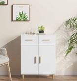 VidaXL Dressoir 69,5x34x89 cm bewerkt hout wit