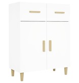 VidaXL Dressoir 69,5x34x89 cm bewerkt hout wit