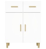 VidaXL Dressoir 69,5x34x89 cm bewerkt hout wit