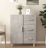 VidaXL Dressoir 69,5x34x90 cm bewerkt hout betongrijs