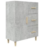 VidaXL Dressoir 69,5x34x90 cm bewerkt hout betongrijs