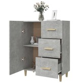 VidaXL Dressoir 69,5x34x90 cm bewerkt hout betongrijs
