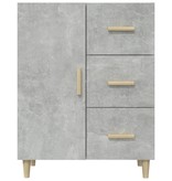 VidaXL Dressoir 69,5x34x90 cm bewerkt hout betongrijs