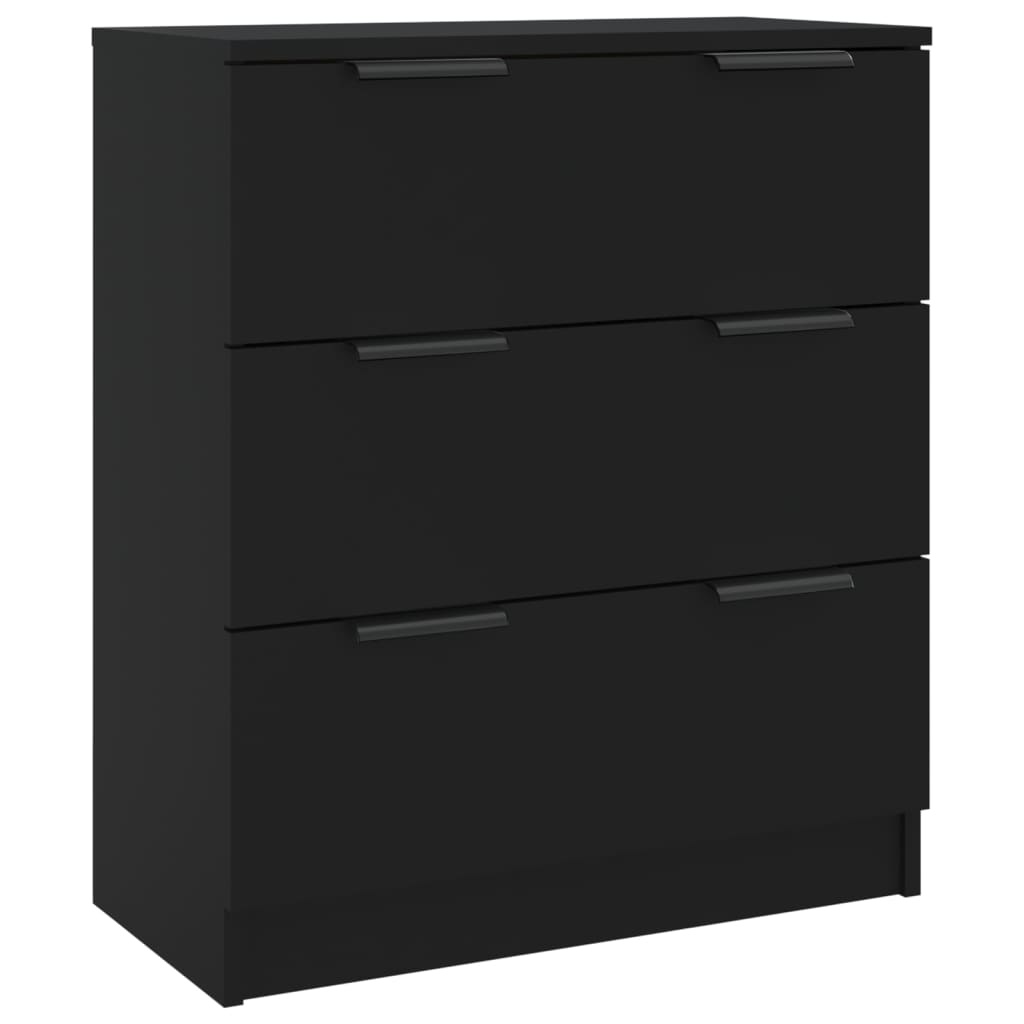 VidaXL Dressoir 60x30x70 cm bewerkt hout zwart