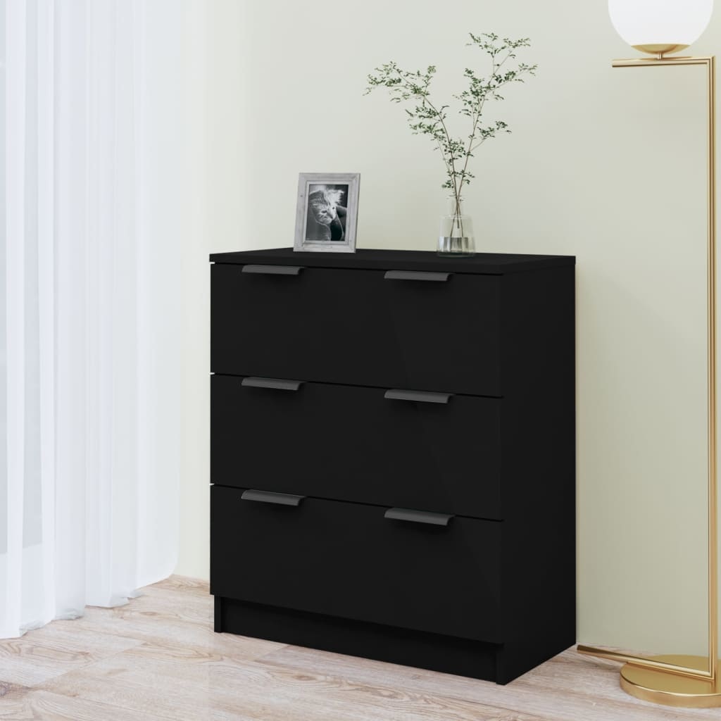 VidaXL Dressoir 60x30x70 cm bewerkt hout zwart
