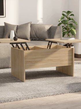 VidaXL Salontafel 80x50x42,5 cm bewerkt hout sonoma eikenkleurig
