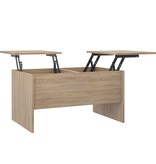 VidaXL Salontafel 80x50x42,5 cm bewerkt hout sonoma eikenkleurig