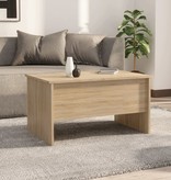 VidaXL Salontafel 80x50x42,5 cm bewerkt hout sonoma eikenkleurig