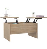 VidaXL Salontafel 80x50x42,5 cm bewerkt hout sonoma eikenkleurig