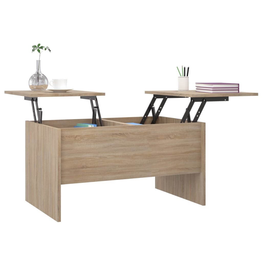 VidaXL Salontafel 80x50x42,5 cm bewerkt hout sonoma eikenkleurig