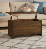VidaXL Salontafel 102x55,5x52,5 cm bewerkt hout bruineikenkleurig