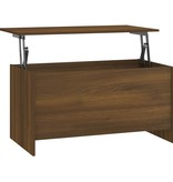 VidaXL Salontafel 102x55,5x52,5 cm bewerkt hout bruineikenkleurig