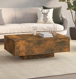 VidaXL Salontafel 85x55x31 cm bewerkt hout gerookt eikenkleurig