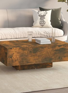 VidaXL Salontafel 85x55x31 cm bewerkt hout gerookt eikenkleurig