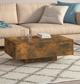 VidaXL Salontafel 85x55x31 cm bewerkt hout gerookt eikenkleurig