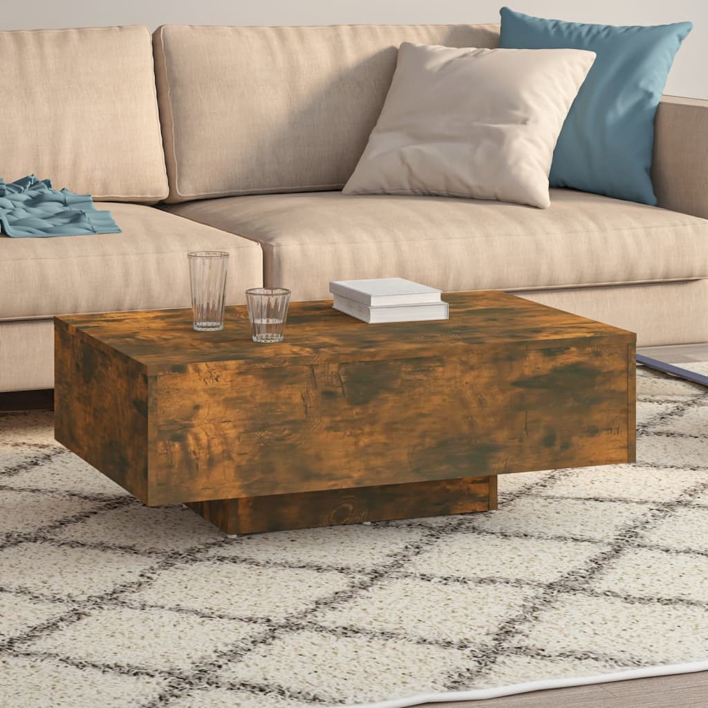 VidaXL Salontafel 85x55x31 cm bewerkt hout gerookt eikenkleurig