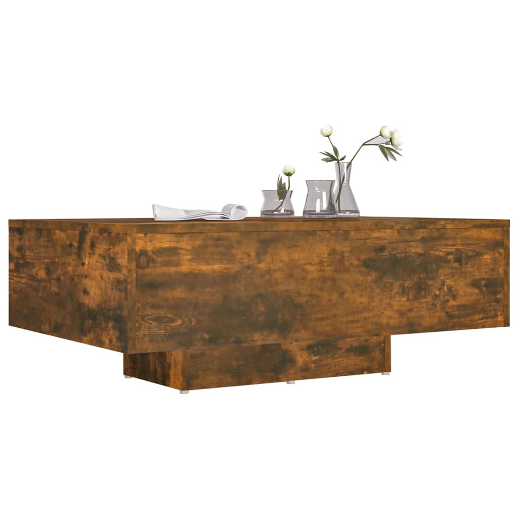 VidaXL Salontafel 85x55x31 cm bewerkt hout gerookt eikenkleurig