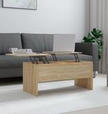 VidaXL Salontafel 102x50,5x46,5 cm bewerkt hout sonoma eikenkleurig