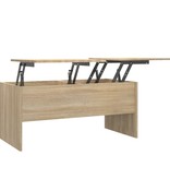 VidaXL Salontafel 102x50,5x46,5 cm bewerkt hout sonoma eikenkleurig