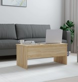 VidaXL Salontafel 102x50,5x46,5 cm bewerkt hout sonoma eikenkleurig