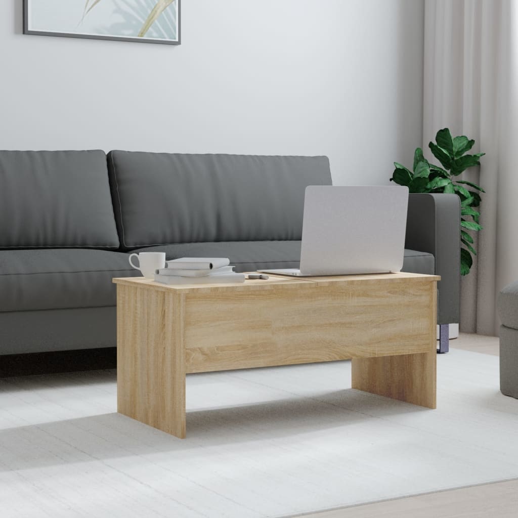 VidaXL Salontafel 102x50,5x46,5 cm bewerkt hout sonoma eikenkleurig