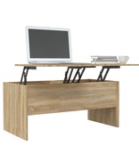 VidaXL Salontafel 102x50,5x46,5 cm bewerkt hout sonoma eikenkleurig
