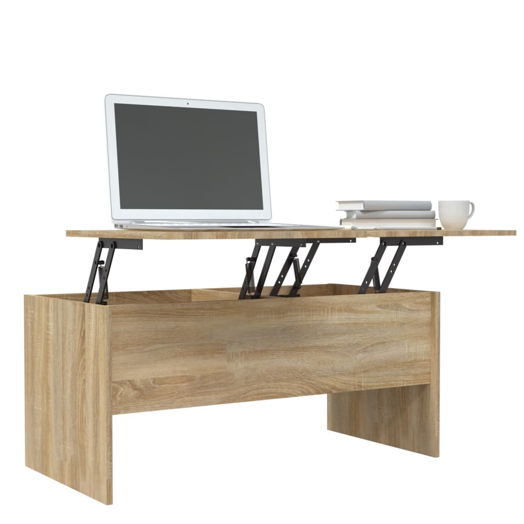 VidaXL Salontafel 102x50,5x46,5 cm bewerkt hout sonoma eikenkleurig
