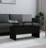 VidaXL Salontafel 102x50,5x46,5 cm bewerkt hout zwart