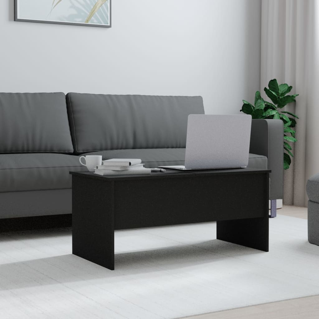 VidaXL Salontafel 102x50,5x46,5 cm bewerkt hout zwart