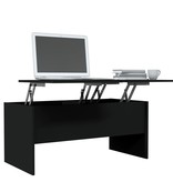 VidaXL Salontafel 102x50,5x46,5 cm bewerkt hout zwart
