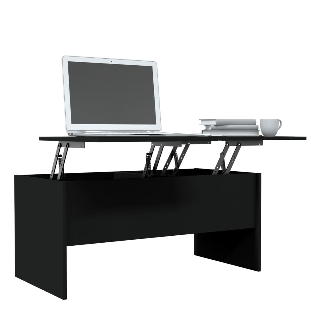 VidaXL Salontafel 102x50,5x46,5 cm bewerkt hout zwart