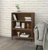VidaXL Dressoir 69,5x32,5x90 cm bewerkt hout bruineikenkleurig