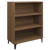 VidaXL Dressoir 69,5x32,5x90 cm bewerkt hout bruineikenkleurig