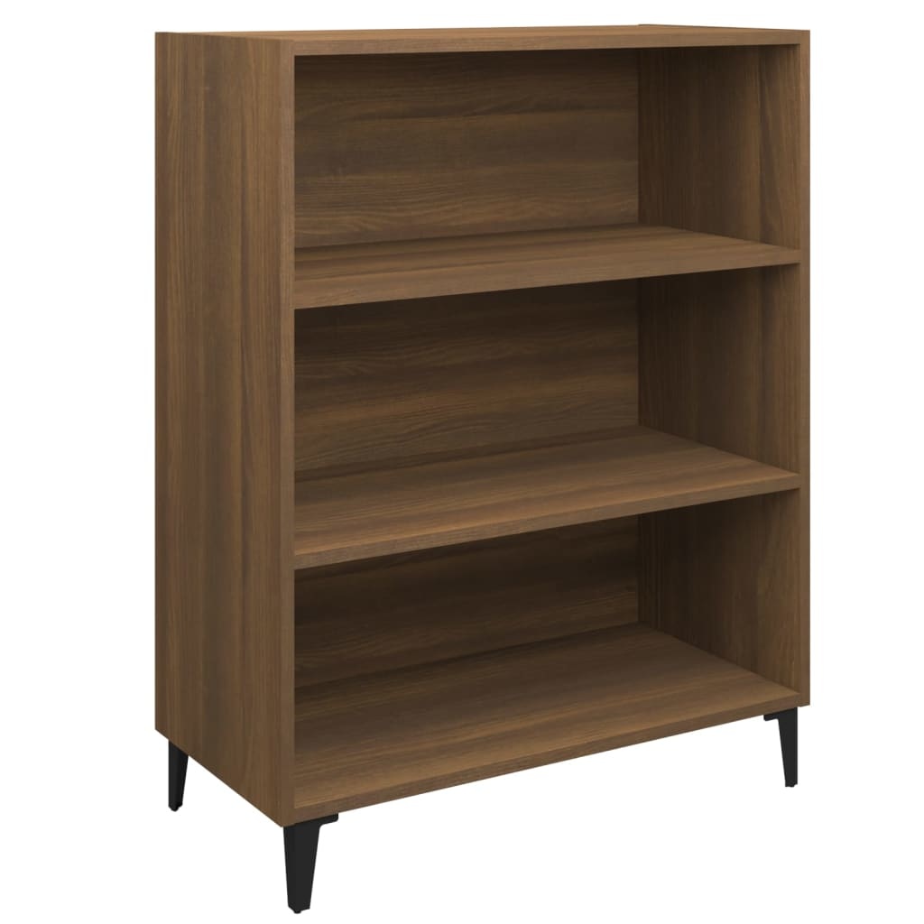 VidaXL Dressoir 69,5x32,5x90 cm bewerkt hout bruineikenkleurig