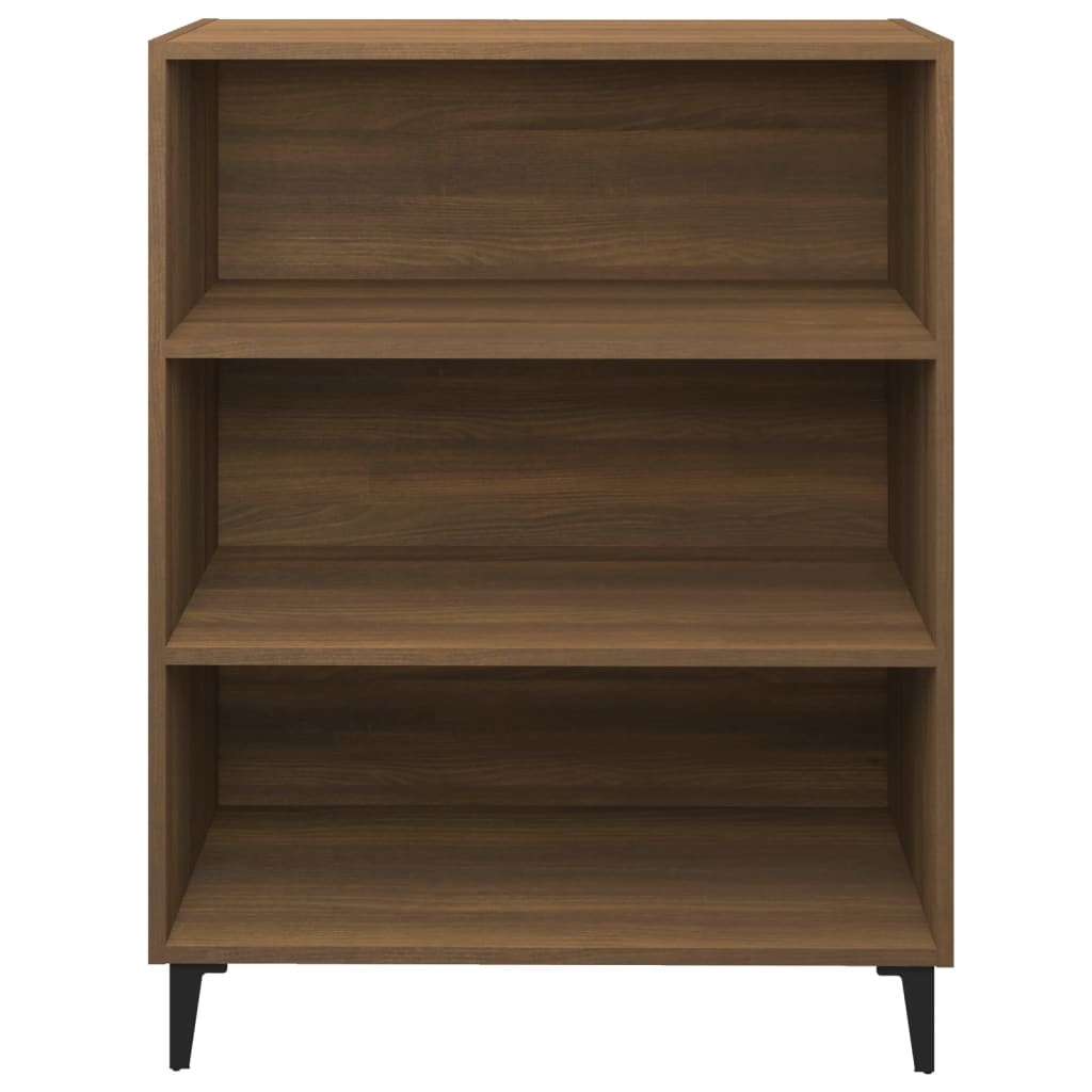 VidaXL Dressoir 69,5x32,5x90 cm bewerkt hout bruineikenkleurig