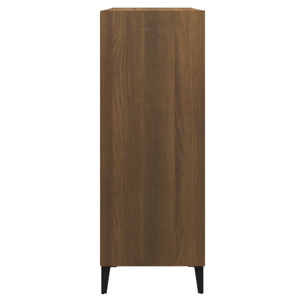 VidaXL Dressoir 69,5x32,5x90 cm bewerkt hout bruineikenkleurig