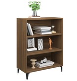 VidaXL Dressoir 69,5x32,5x90 cm bewerkt hout bruineikenkleurig