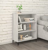 VidaXL Dressoir 69,5x32,5x90 cm bewerkt hout grijs sonoma eikenkleurig