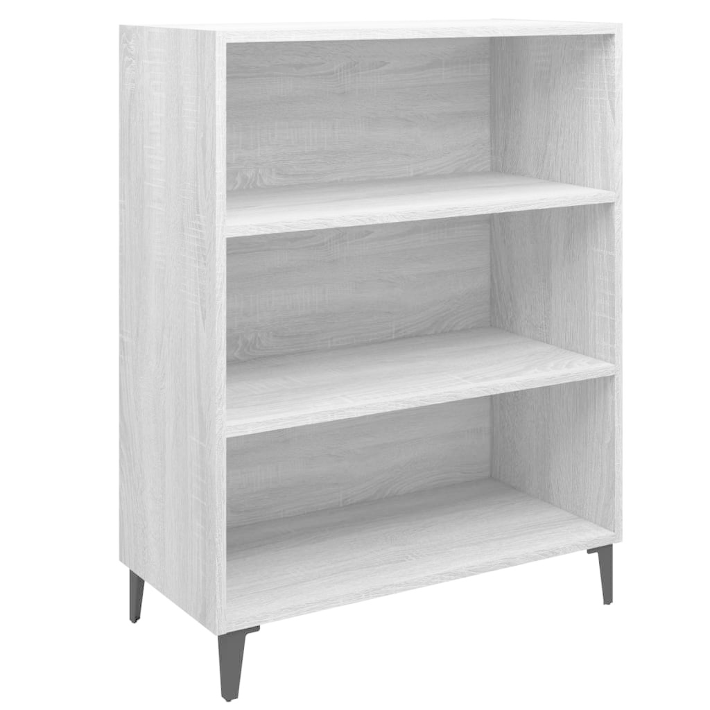 VidaXL Dressoir 69,5x32,5x90 cm bewerkt hout grijs sonoma eikenkleurig