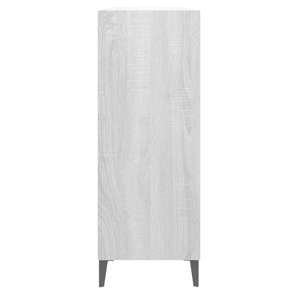VidaXL Dressoir 69,5x32,5x90 cm bewerkt hout grijs sonoma eikenkleurig