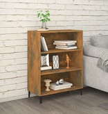 VidaXL Dressoir 69,5x32,5x90 cm bewerkt hout gerookt eikenkleurig