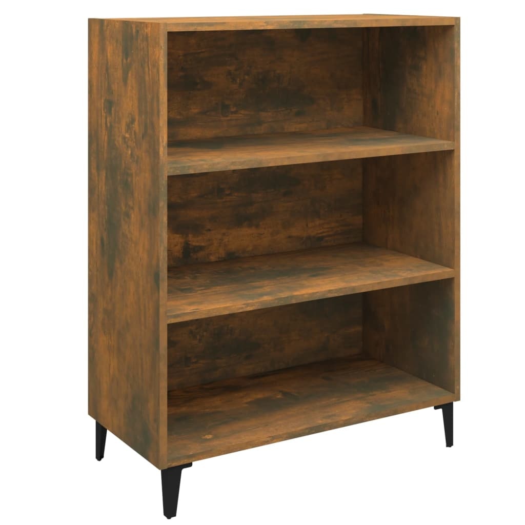 VidaXL Dressoir 69,5x32,5x90 cm bewerkt hout gerookt eikenkleurig