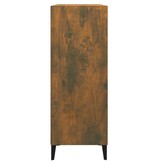 VidaXL Dressoir 69,5x32,5x90 cm bewerkt hout gerookt eikenkleurig