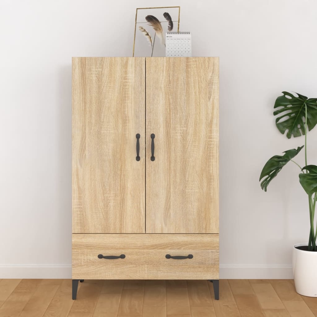 VidaXL Hoge kast 70x31x115 cm bewerkt hout sonoma eikenkleurig
