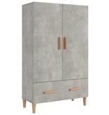 VidaXL Hoge kast 70x31x115 cm bewerkt hout betongrijs