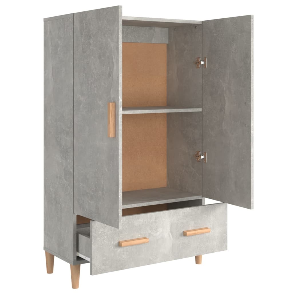 VidaXL Hoge kast 70x31x115 cm bewerkt hout betongrijs