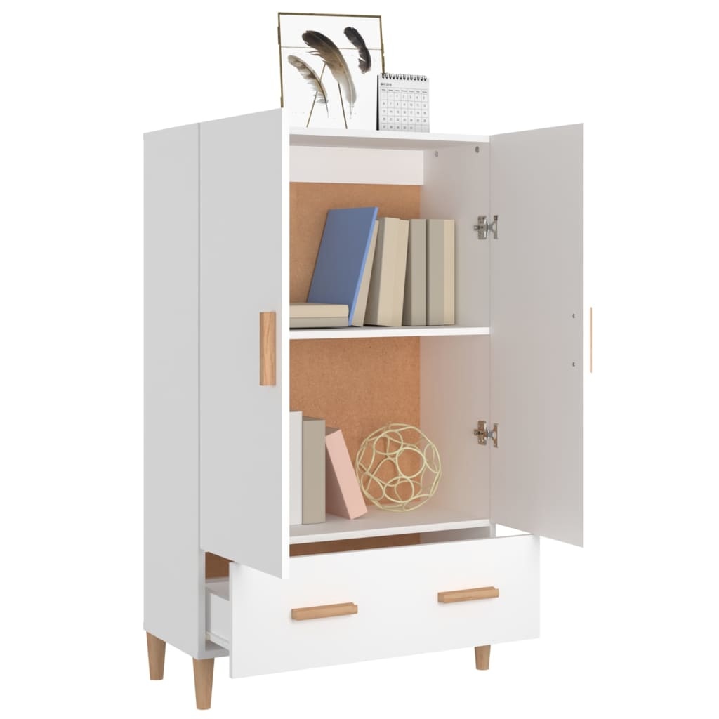 VidaXL Hoge kast 70x31x115 cm bewerkt hout wit