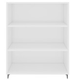 VidaXL Dressoir 69,5x32,5x90 cm bewerkt hout hoogglans wit