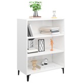 VidaXL Dressoir 69,5x32,5x90 cm bewerkt hout hoogglans wit